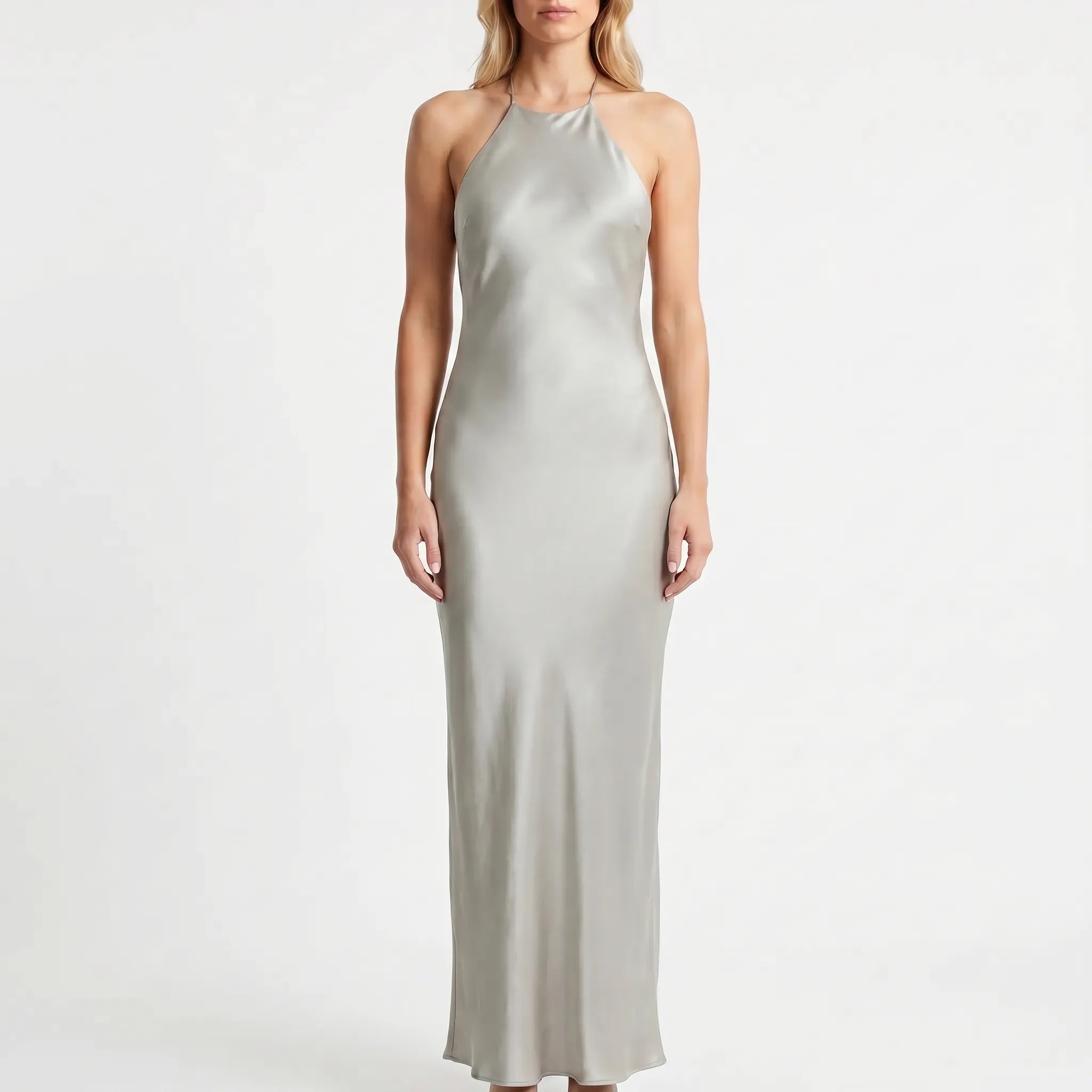 Mouwloze Maxi-Jurk Met Halter | Navando 