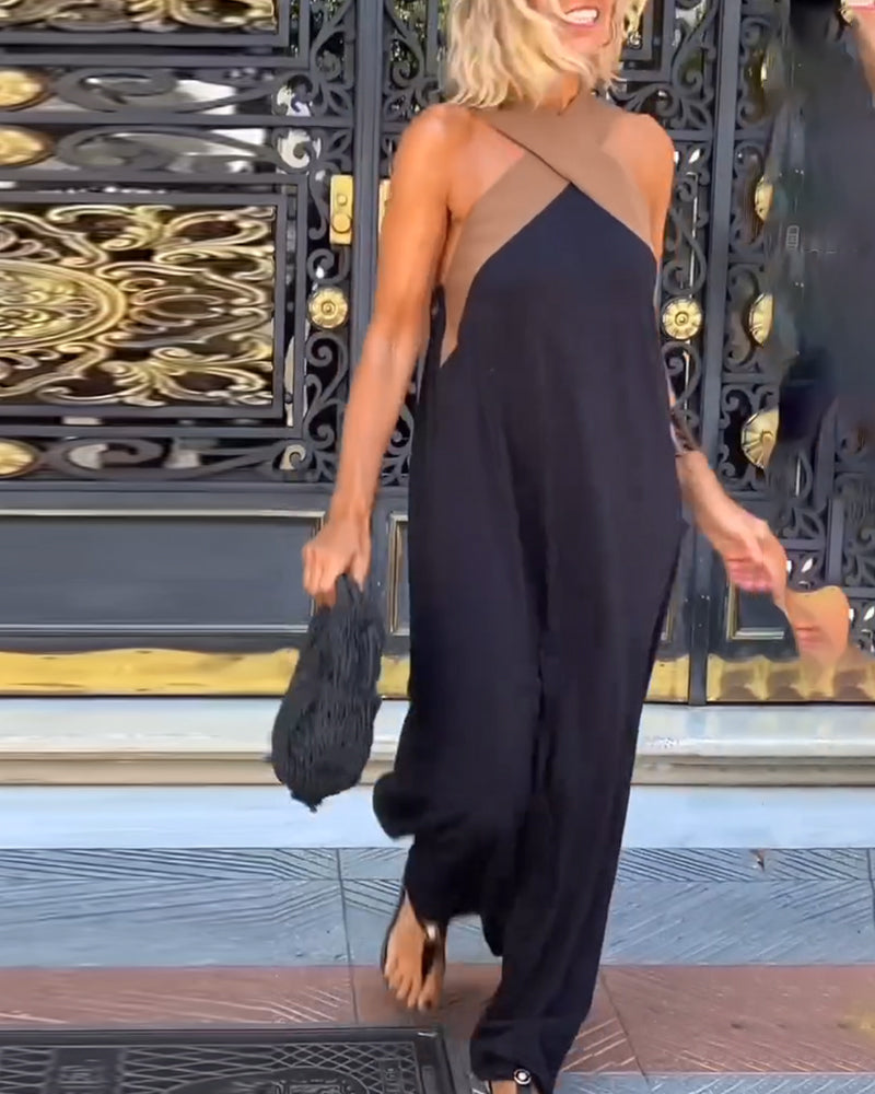 Mouwloze Maxi-Jurk Met Halternek | Navando 