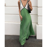 Mouwloze Maxi-Jurk Met Kleurblokken | Navando 