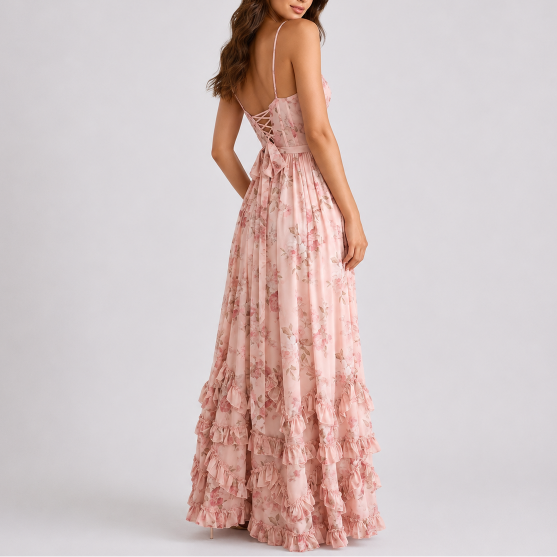 Mouwloze Maxi Jurk Met Bloemenprint | Navando 