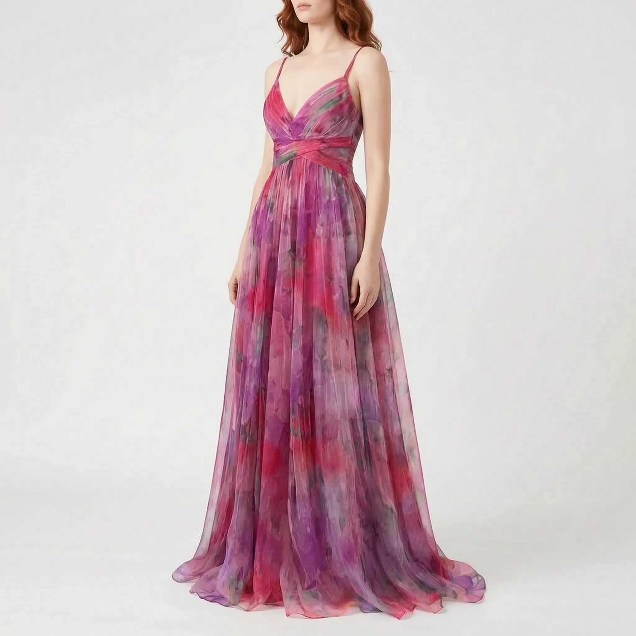 Mouwloze Maxi Jurk Met Kleurrijke Bloemenprint | Navando 