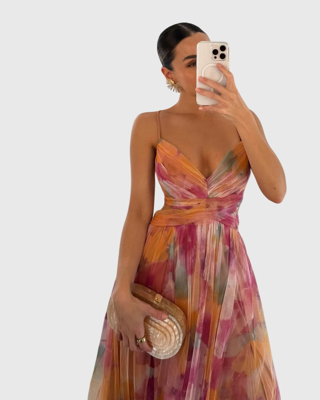 Mouwloze Maxi Jurk Met Kleurrijke Bloemenprint | Navando 