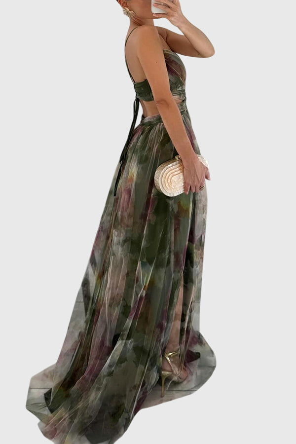 Mouwloze Maxi Jurk Met Kleurrijke Bloemenprint | Navando 