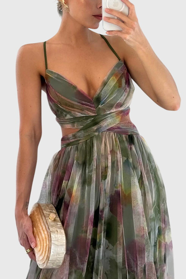 Mouwloze Maxi Jurk Met Kleurrijke Bloemenprint | Navando 