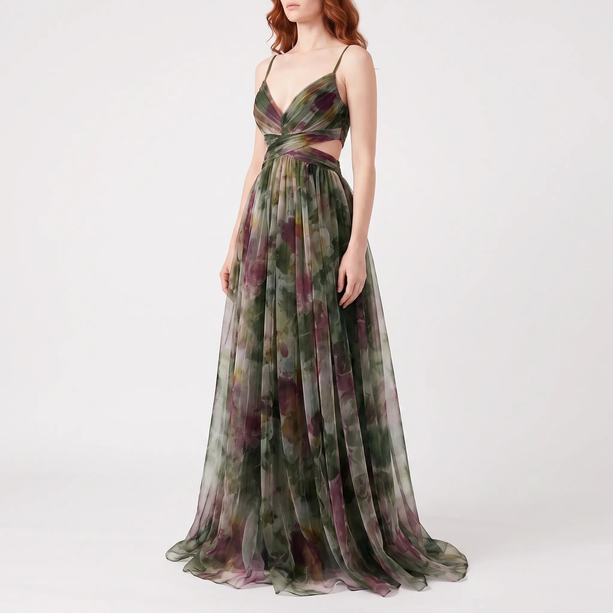 Mouwloze Maxi Jurk Met Kleurrijke Bloemenprint | Navando 