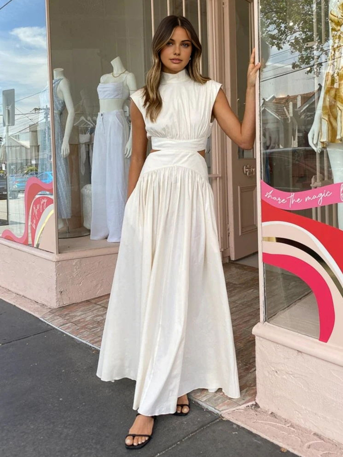 Mouwloze Maxi Jurk | Navando 