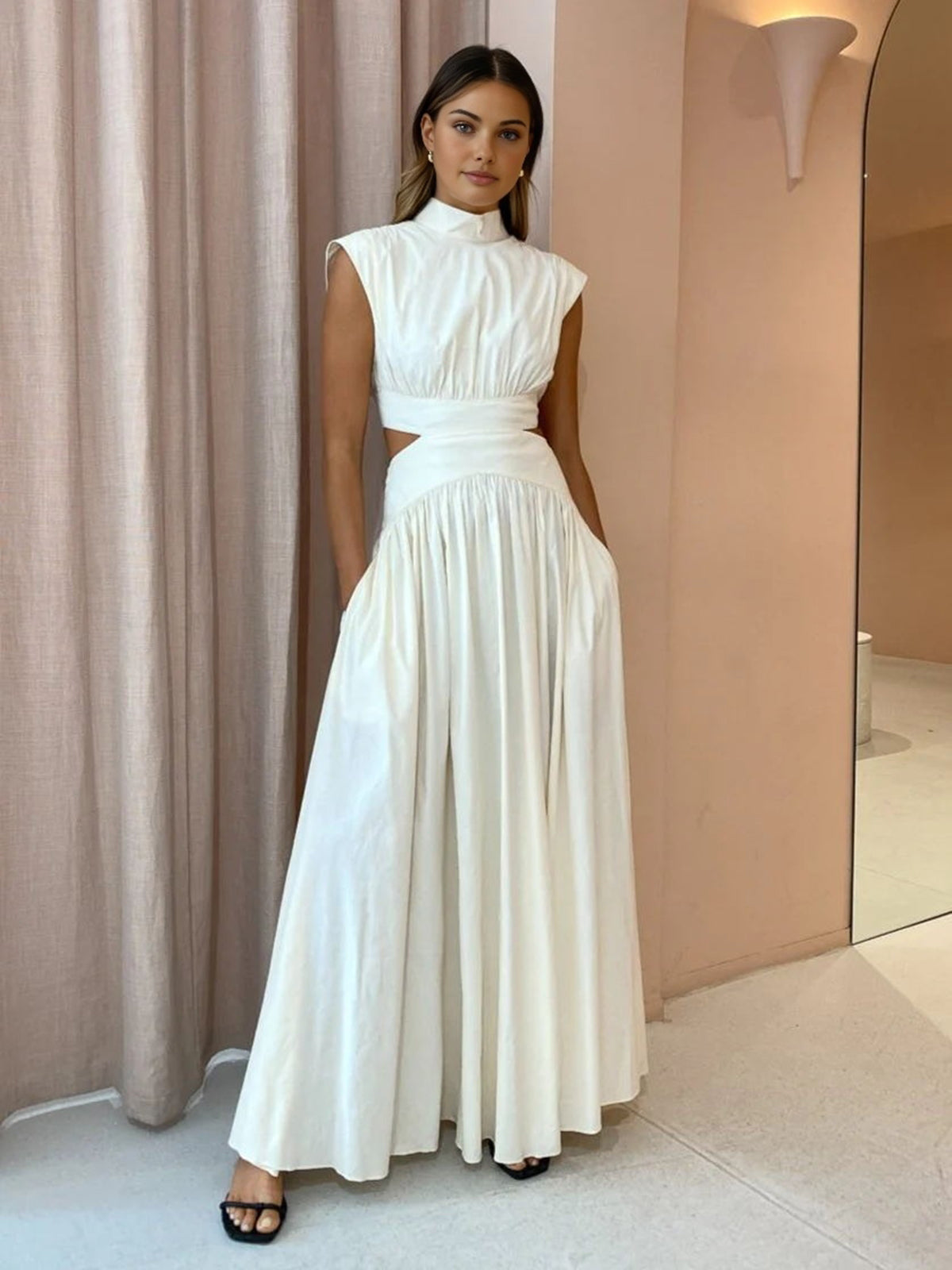 Mouwloze Maxi Jurk | Navando 