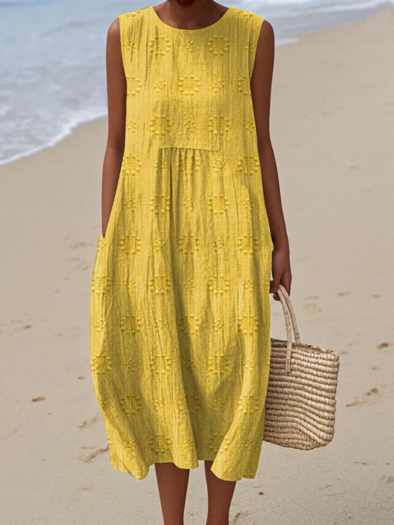 Mouwloze Midi Jurk | Navando