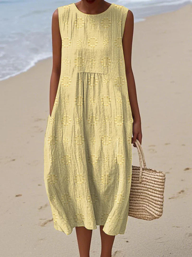 Mouwloze Midi Jurk | Navando