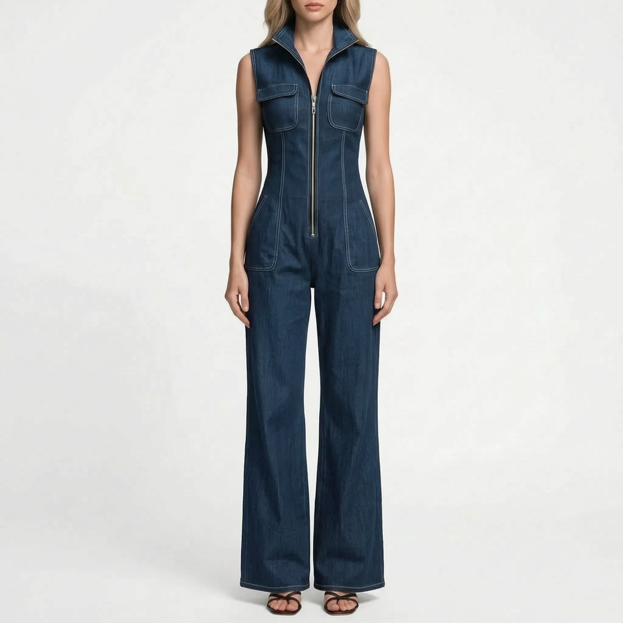 Mouwloze Utility Jumpsuit | Navando 