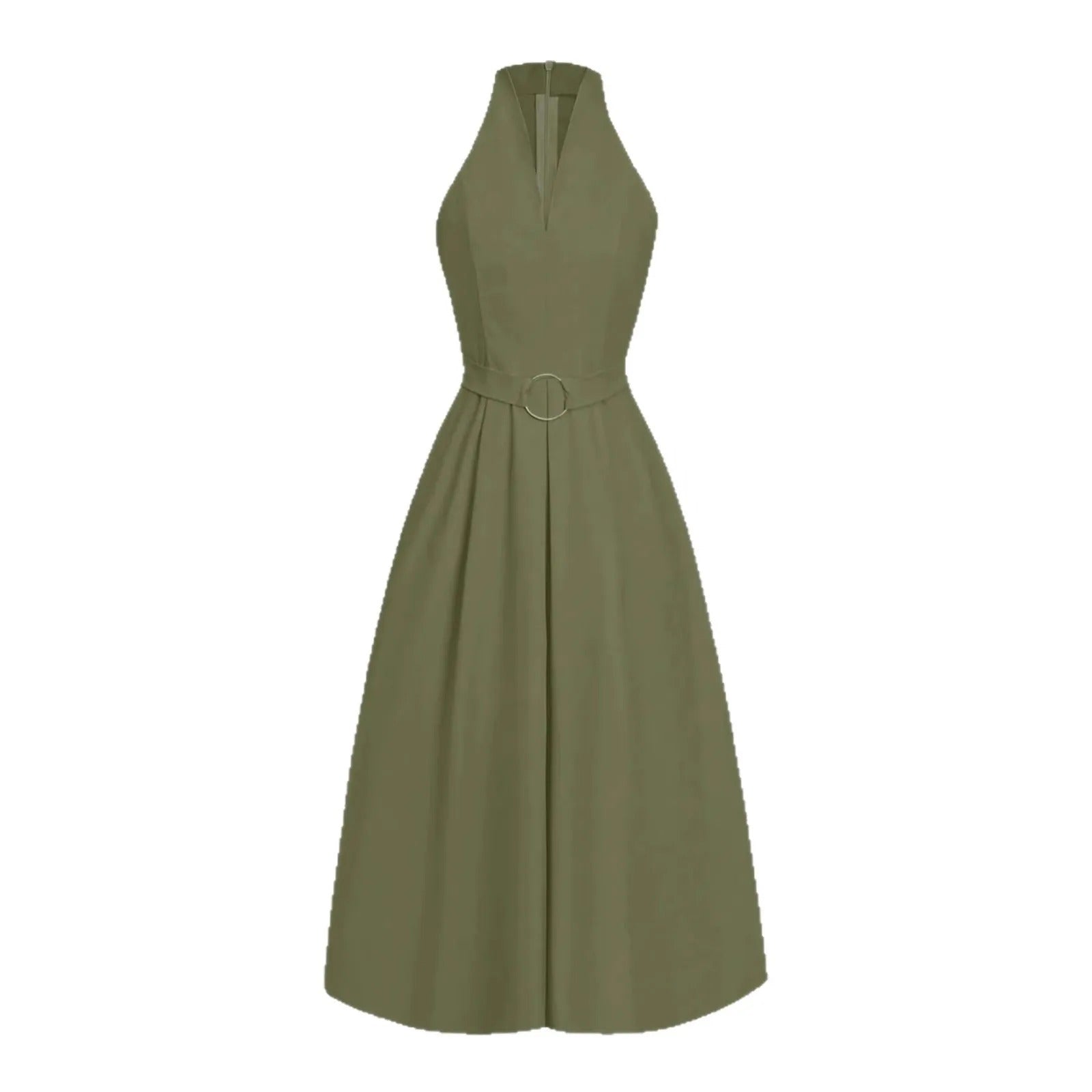 Mouwloze Zwarte Midijurk | Navando