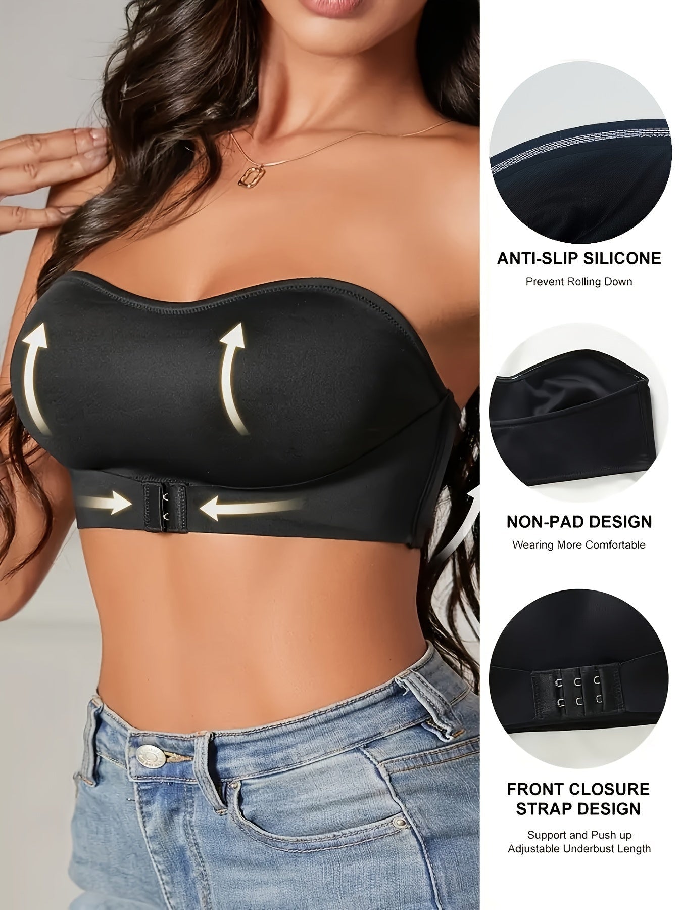 Naomi | Naadloze bandeau bh met antislip 5