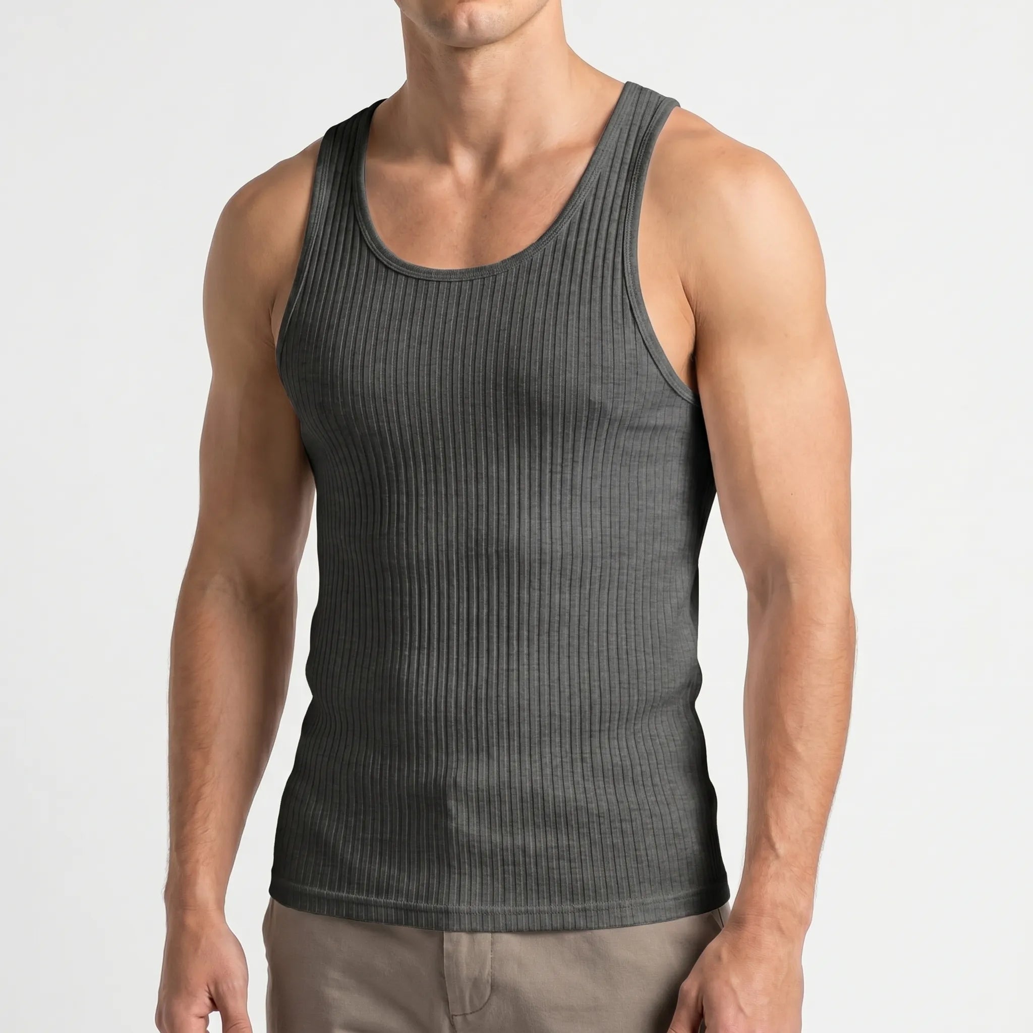 Nauwsluitende Geribbelde Tanktop | Navando 
