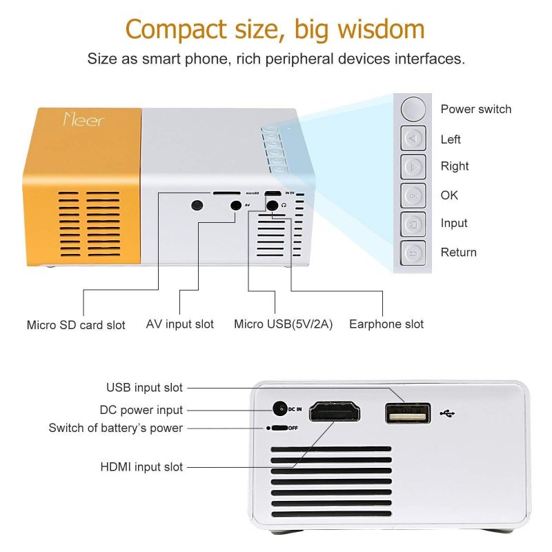 Navando | Compacte Draagbare Miniprojector Voor Thuis