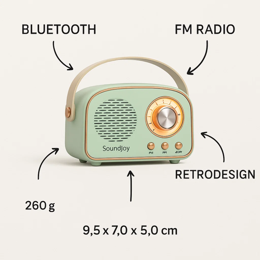 Navando | Compacte Retro Bluetooth-Speaker Met FM-Radio