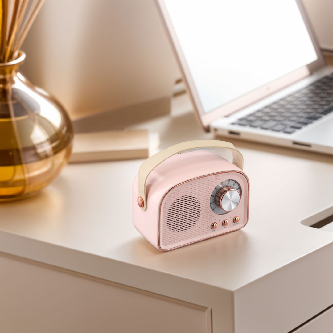 Navando | Compacte Retro Bluetooth-Speaker Met FM-Radio