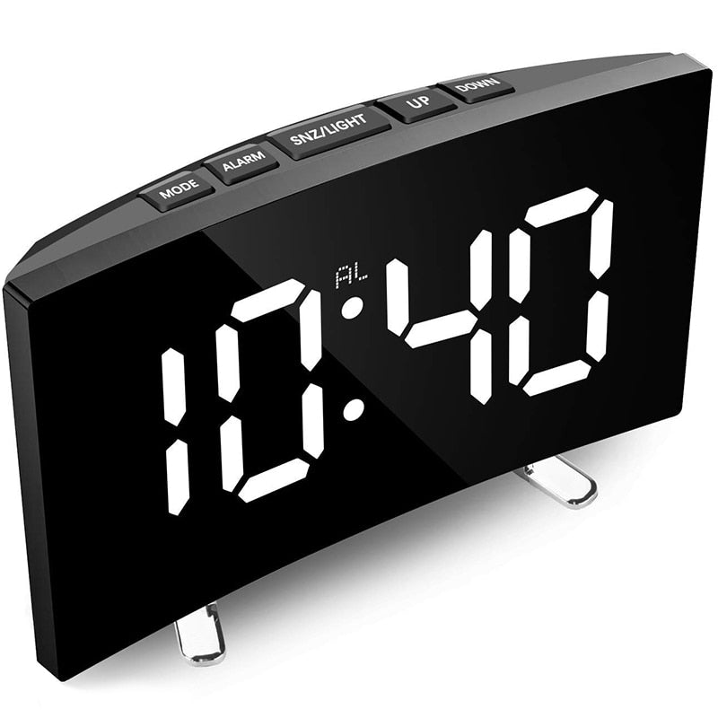 Navando | Digitale Wekker Met Gebogen LED-Display