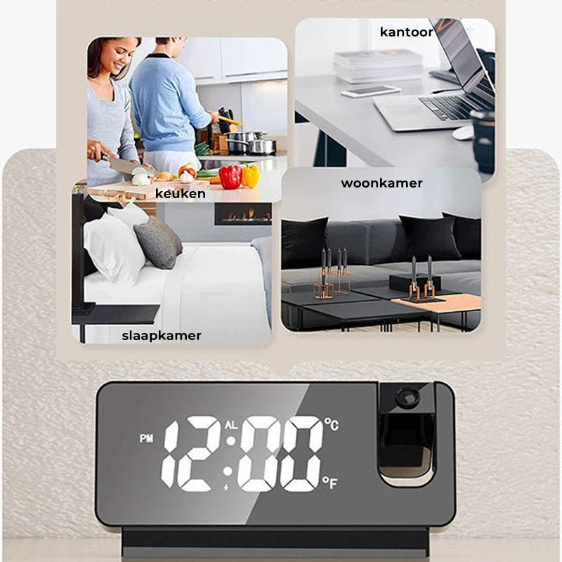 Navando | Digitale Wekker Met Plafondprojectie