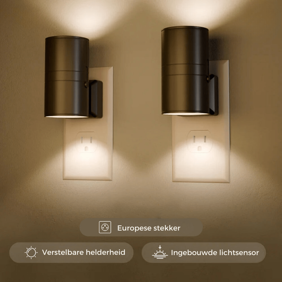 Navando | Dimbare LED Stekkerlamp Met Lichtsensor
