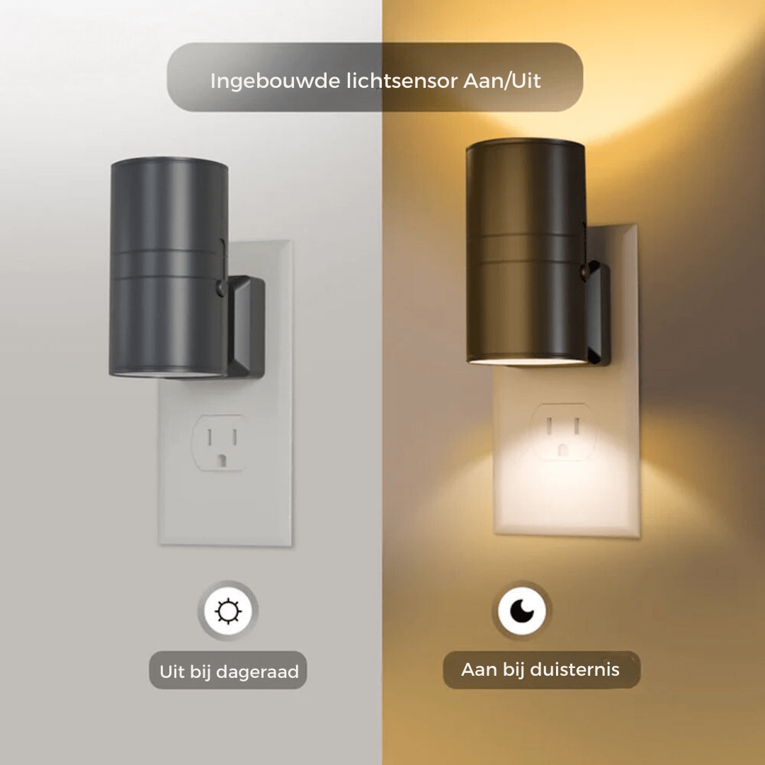 Navando | Dimbare LED Stekkerlamp Met Lichtsensor
