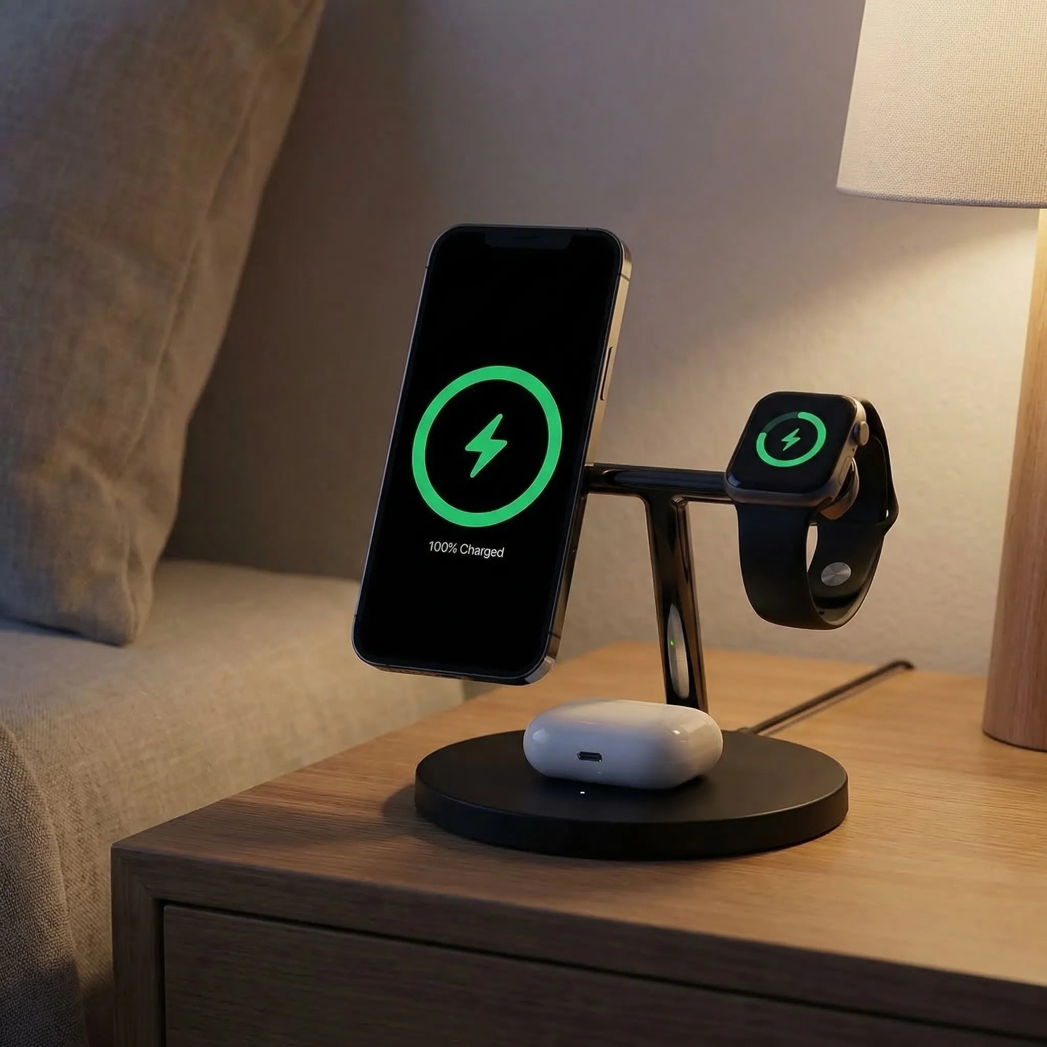 Navando | Draadloos 3-In-1 Oplaadstation Voor Apple