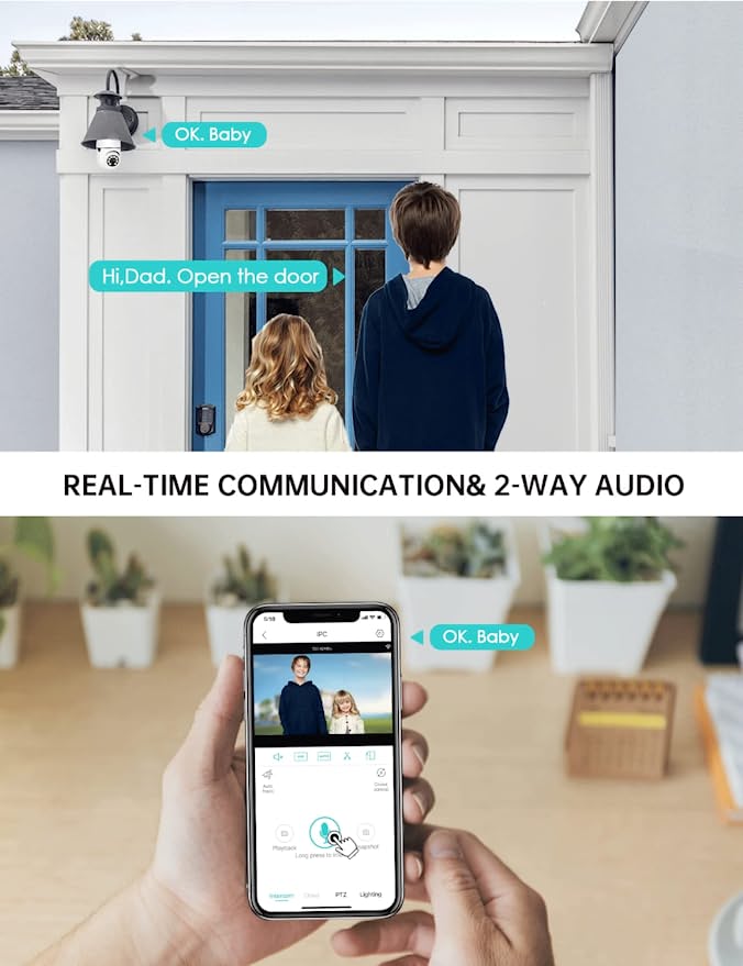 Navando | Draadloze 360-Graden Beveiligingscamera In Lampvorm