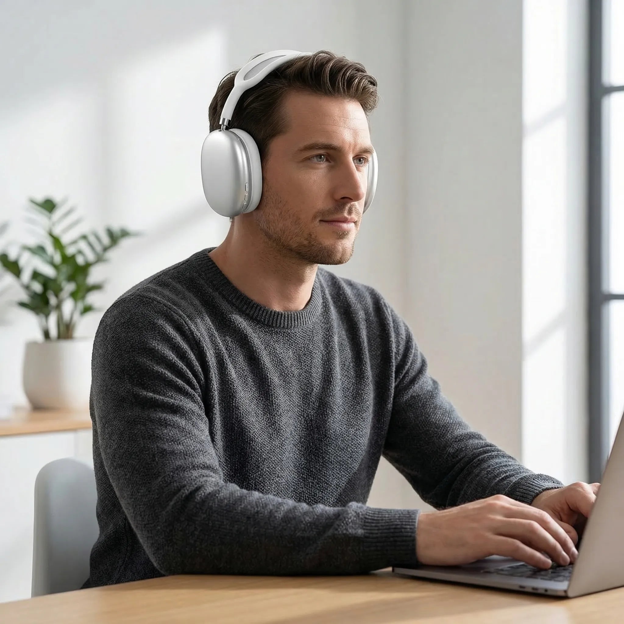 Navando | Draadloze Over-Ear Hoofdtelefoon Met Microfoon
