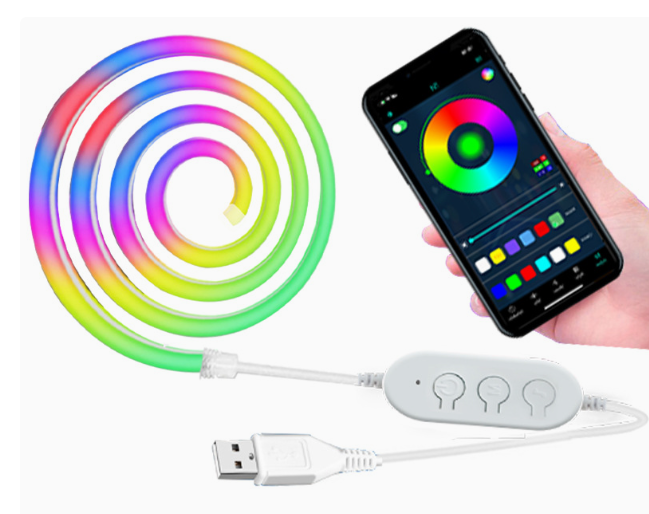 Navando | Flexibele RGB Neon Ledstrip Met App-Bediening