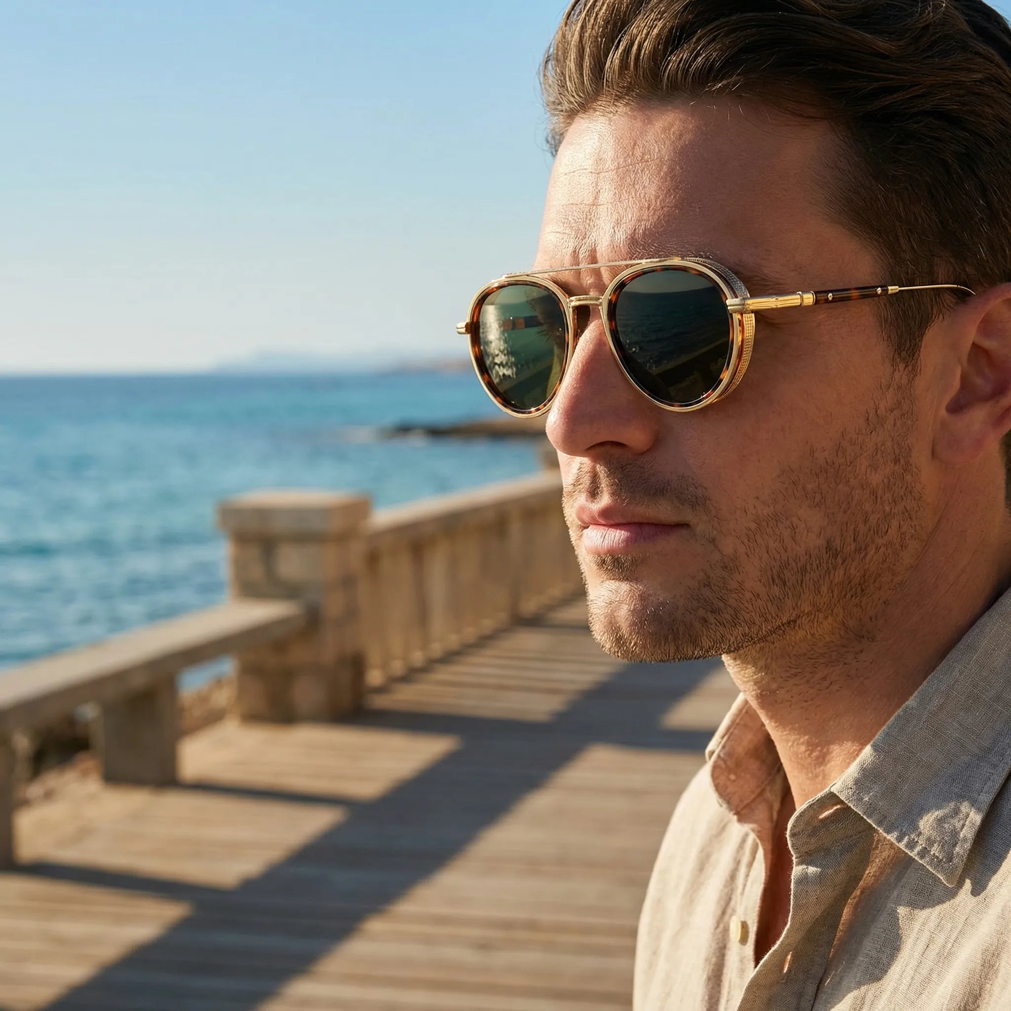 Navando | Gepolariseerde Zonnebril Met Dubbele Brug