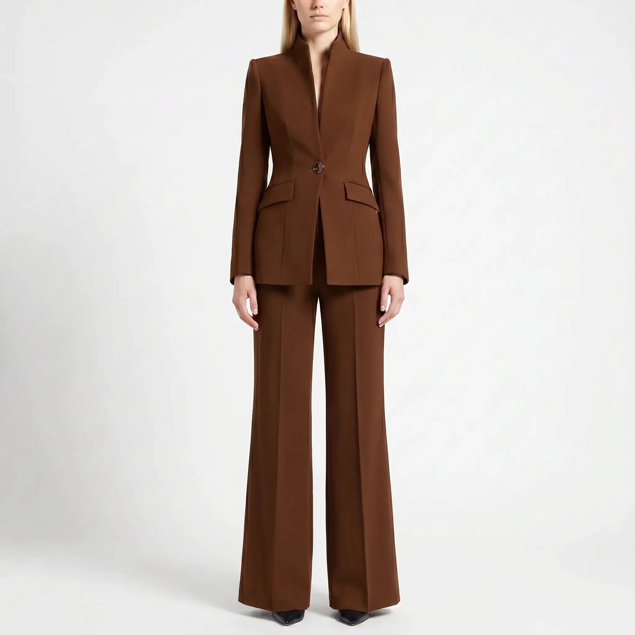 Navando | Getailleerde Blazer Met Wijde Broek