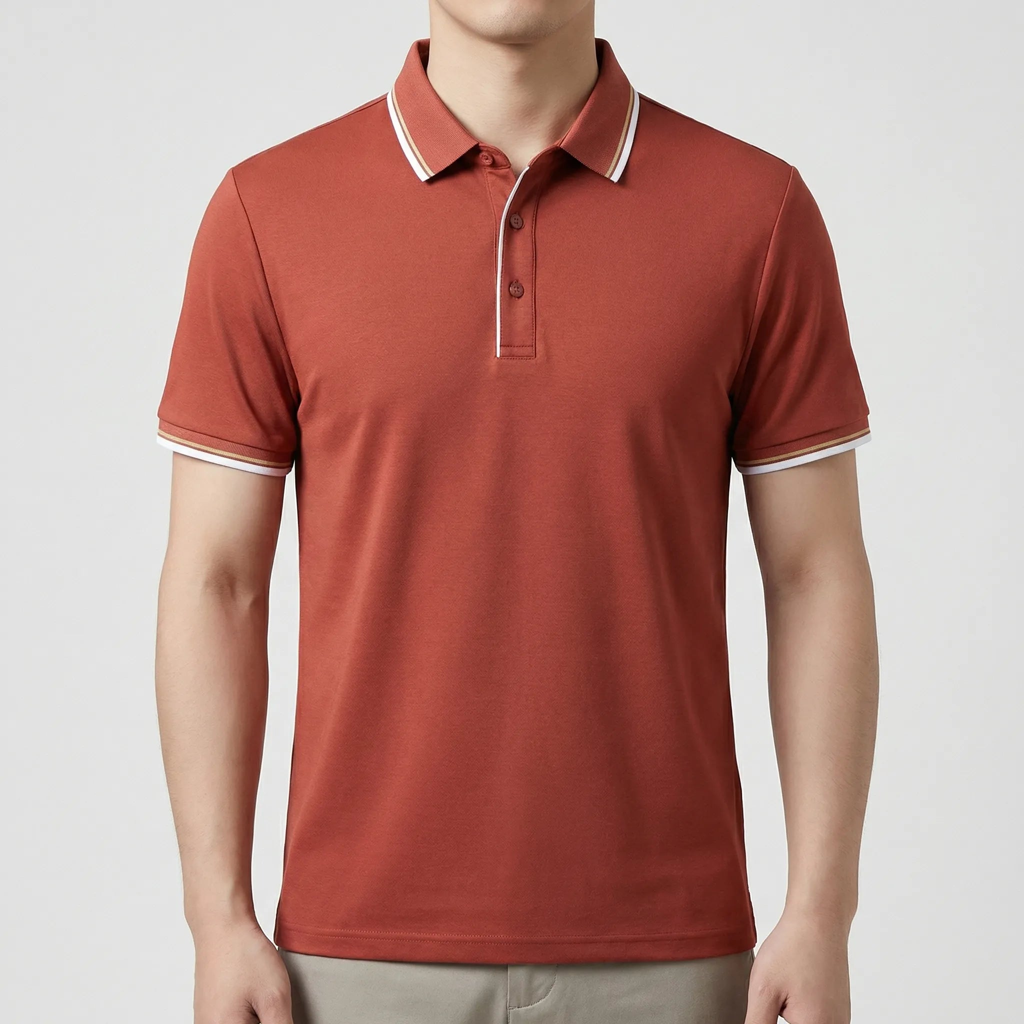 Navando | Getailleerde Heren Poloshirt Met Contrastbies