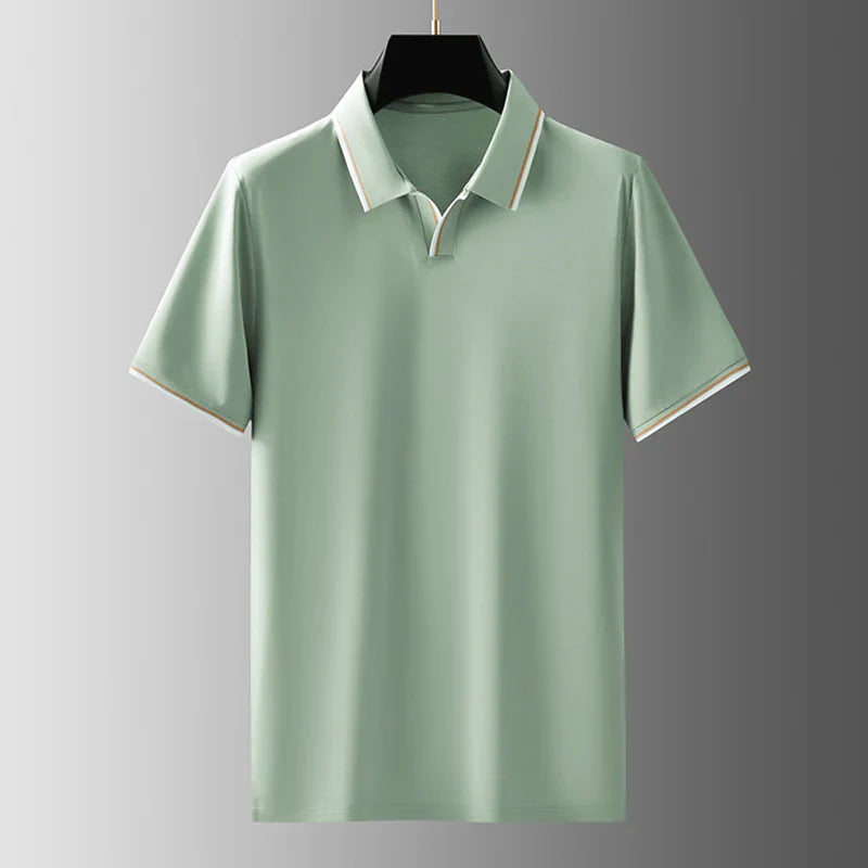 Navando | Getailleerde Heren Poloshirt Met Contrastbies