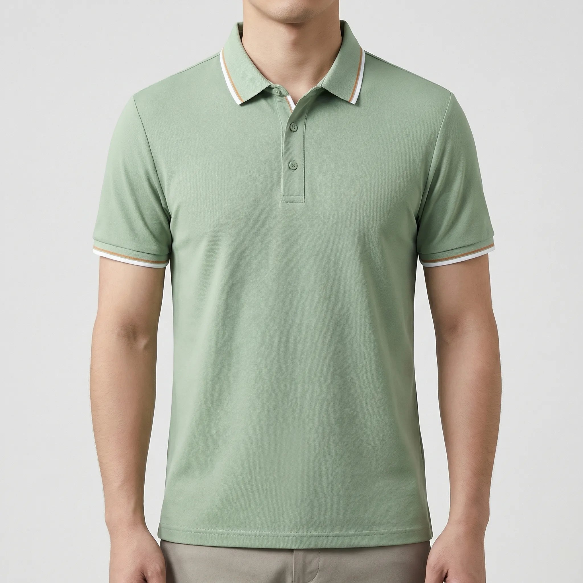 Navando | Getailleerde Heren Poloshirt Met Contrastbies