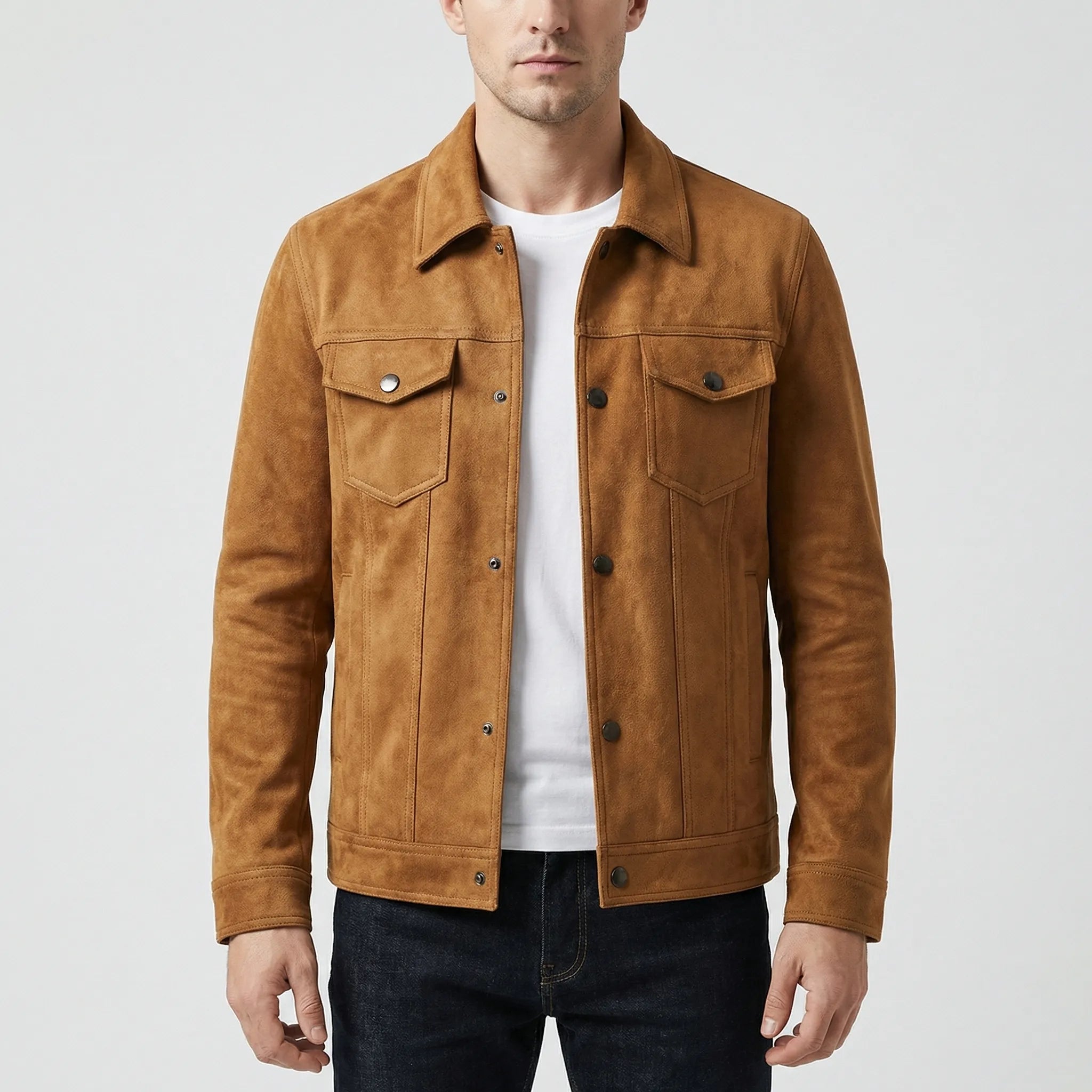 Navando | Getailleerde Retro Jack Met Knoopsluiting