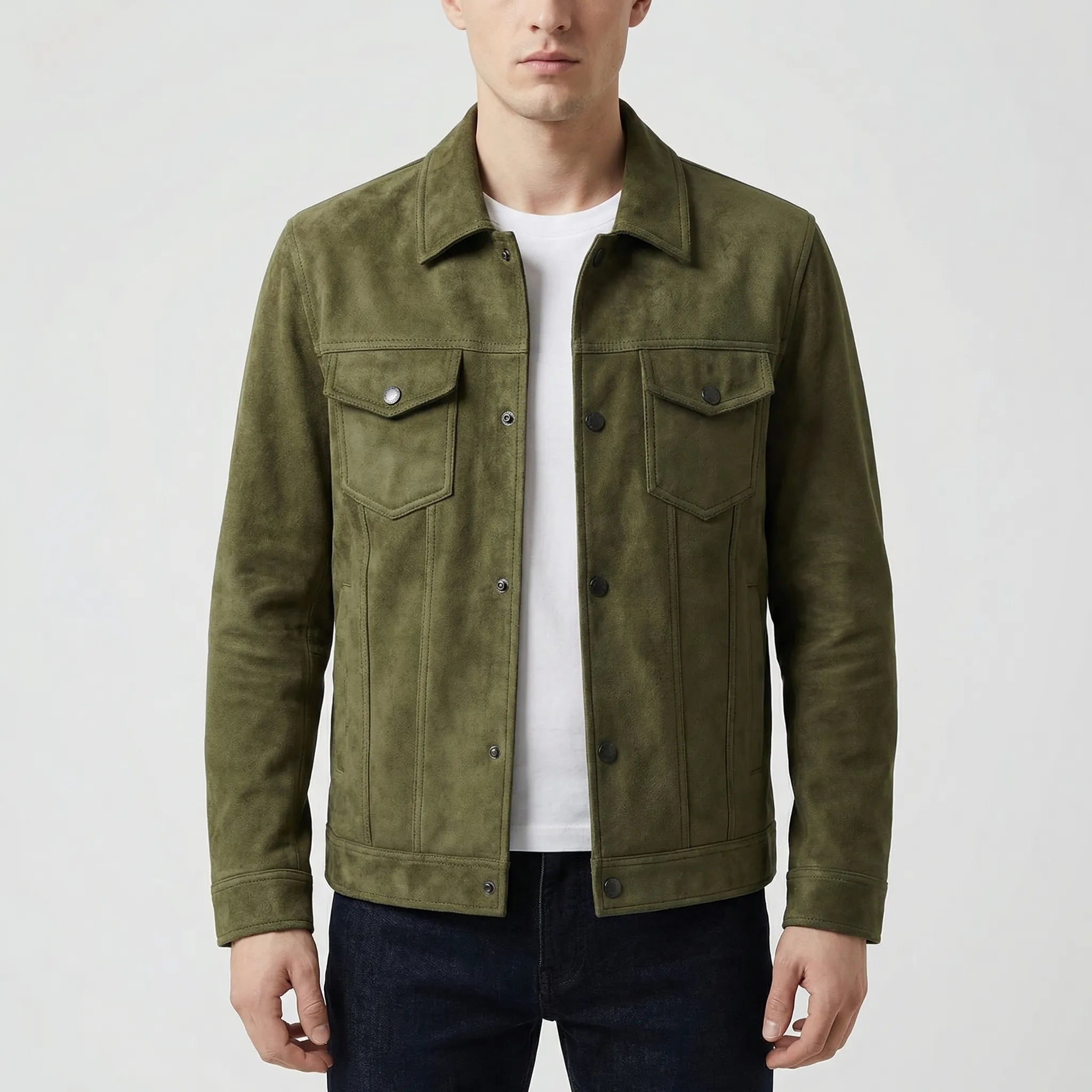 Navando | Getailleerde Retro Jack Met Knoopsluiting