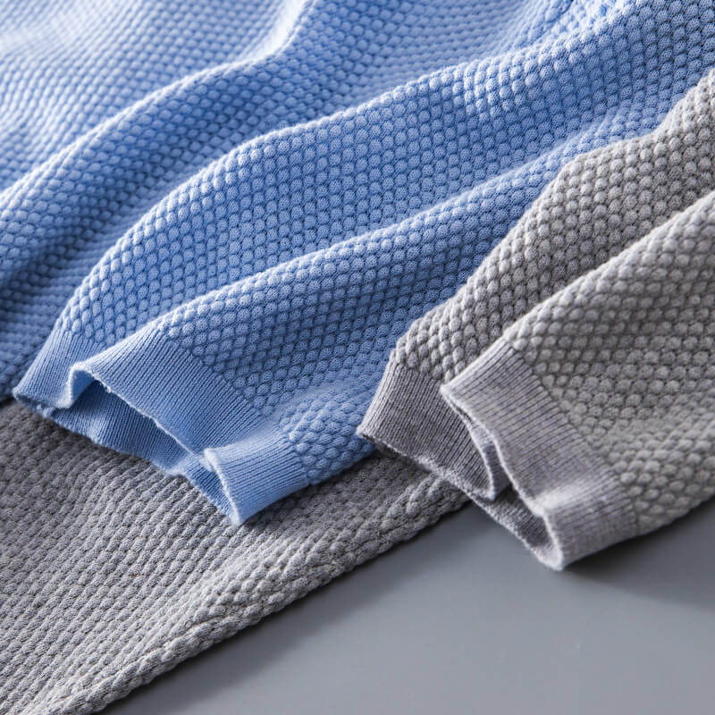 Navando | Getextureerd Wafelbreipatroon Poloshirt