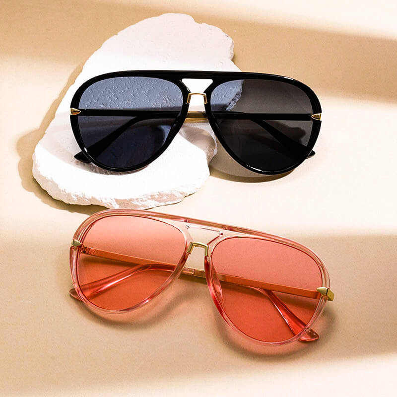 Navando | Getinte Aviator Zonnebril Voor Dames