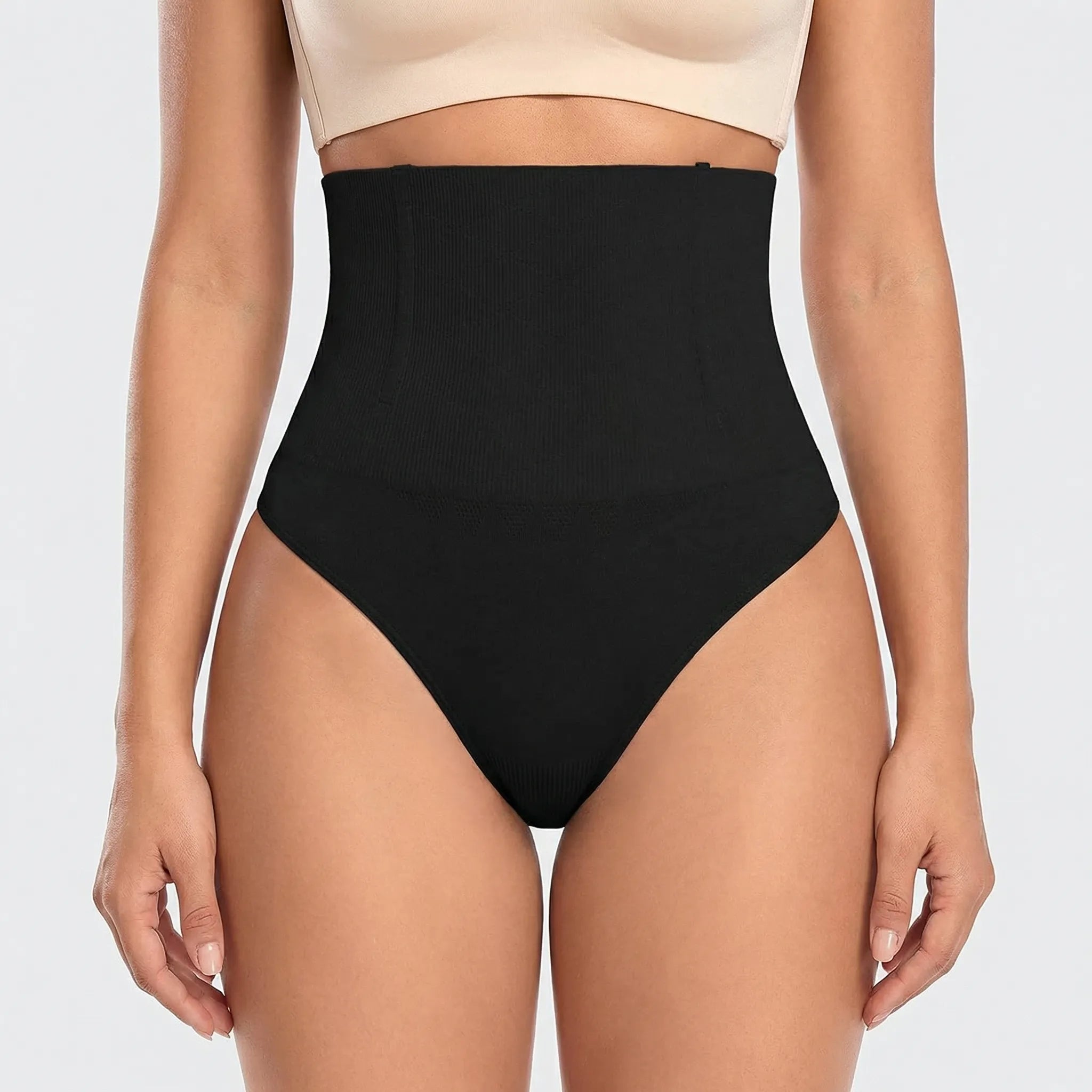 Navando | Hoog Uitgesneden Shapewear String Met Buikcontrole