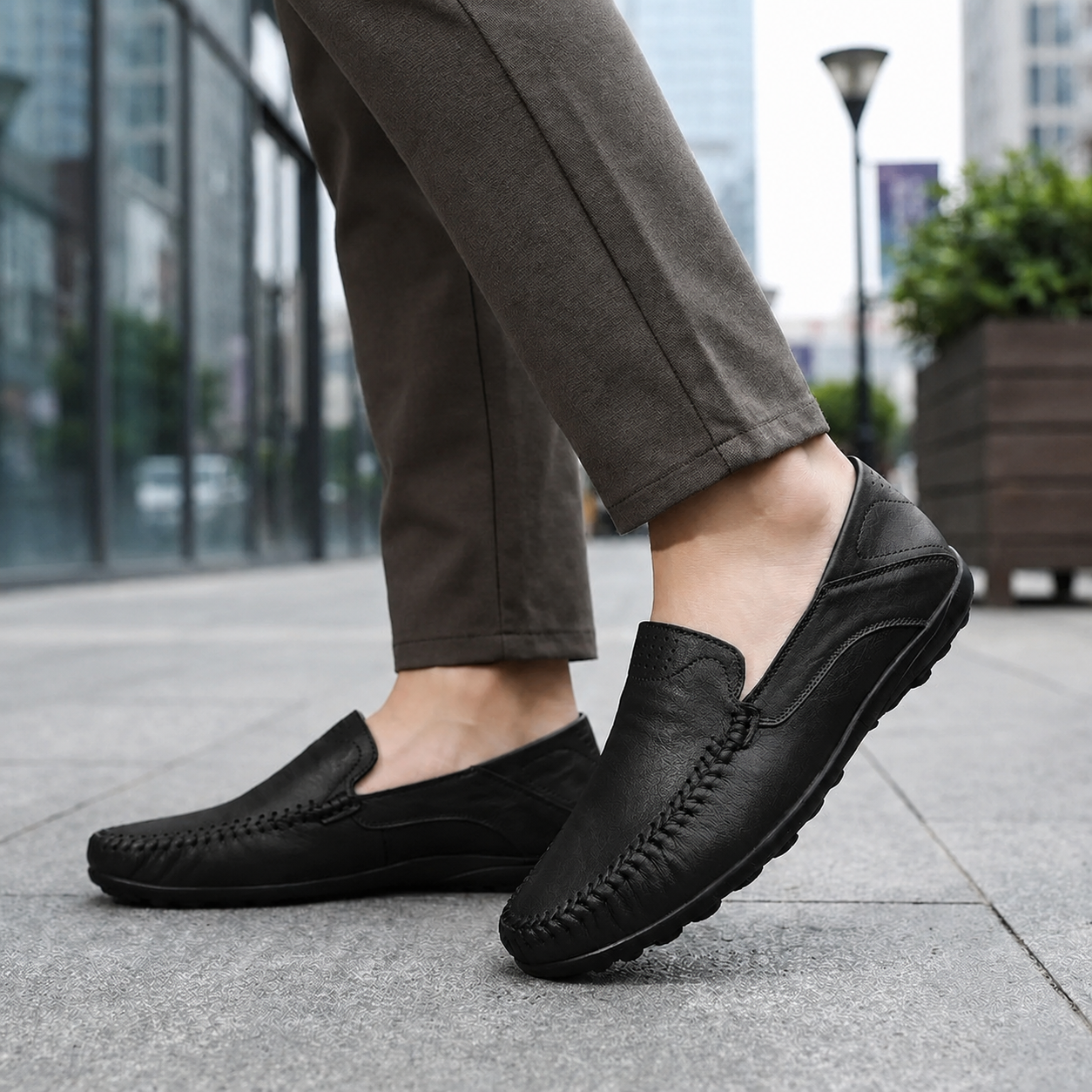 Navando | Herrenschlupfschuh ohne Schnürsenkel