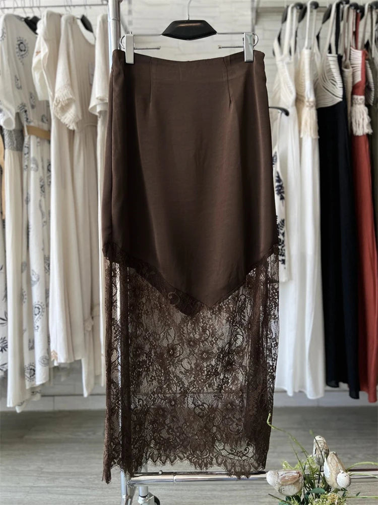 Navando | Lange Kokerrok Met Contrast