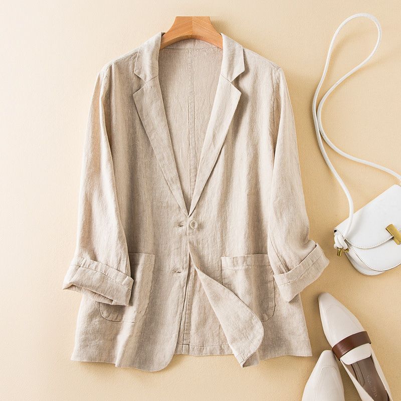 Navando | Lichte Blazer Met Klassieke Revers