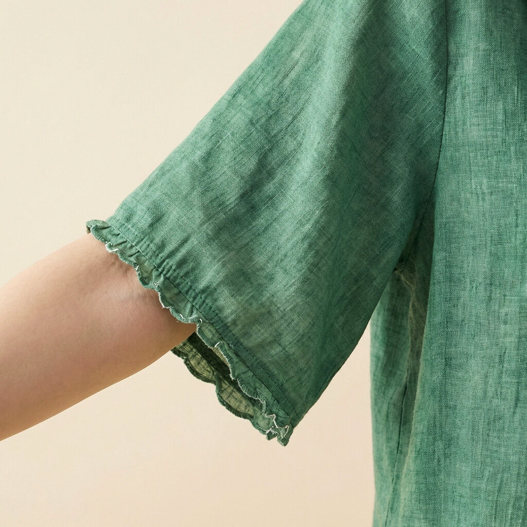 Navando | Luchtige Blouse Met Brede Scallop-Kraag