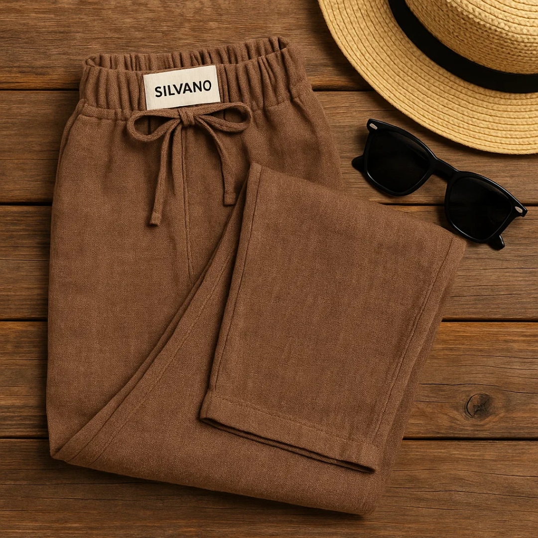 Navando | Luchtige Heren Zomerbroek Met Trekkoord