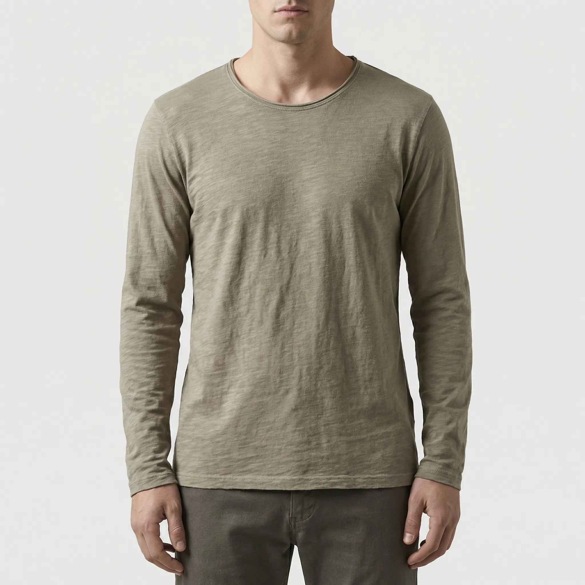 Navando | Minimalistische Longsleeve Met Ronde Hals