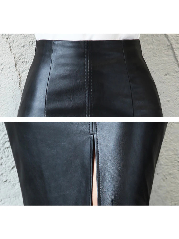 Navando | Nauwsluitende Midi-Rok Met Split