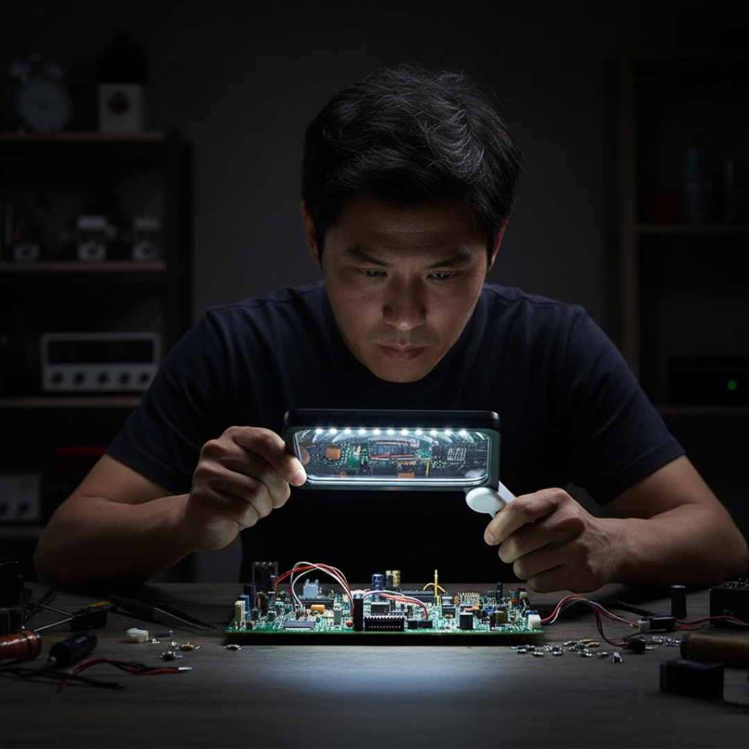 Navando | Opvouwbaar Vergrotingsglas Met LED-Verlichting