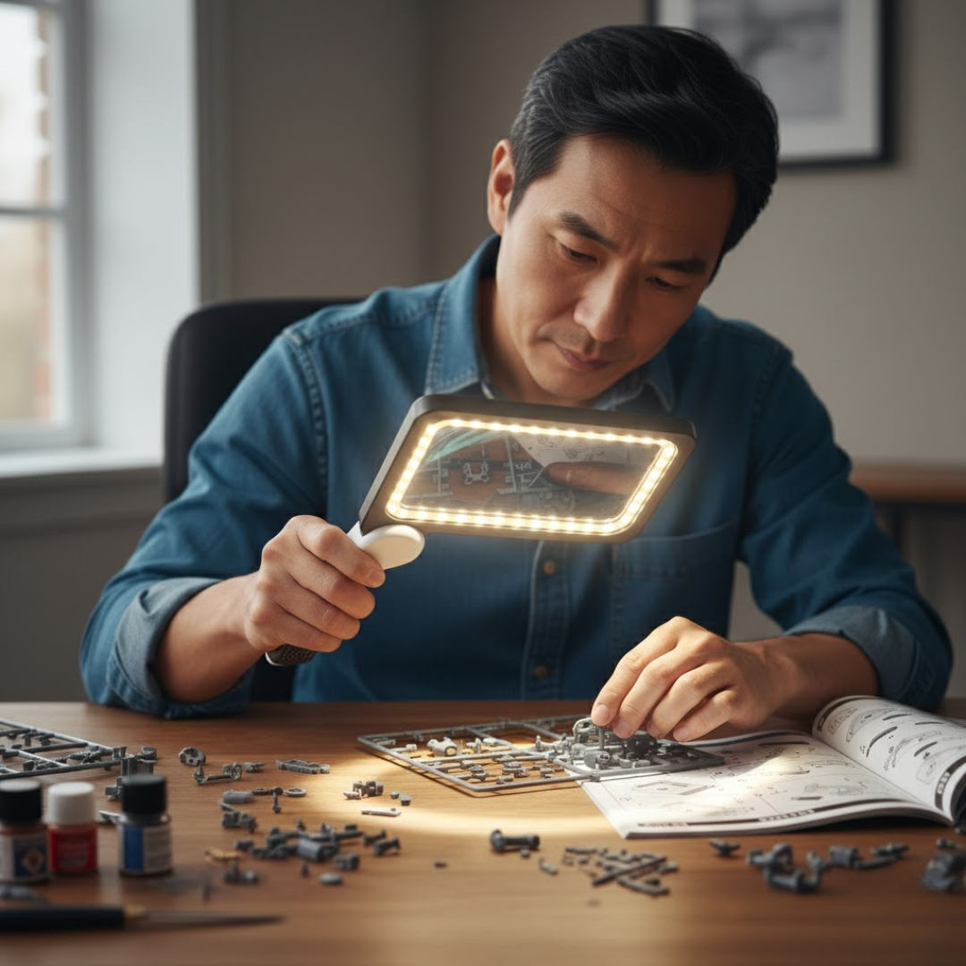 Navando | Opvouwbaar Vergrotingsglas Met LED-Verlichting