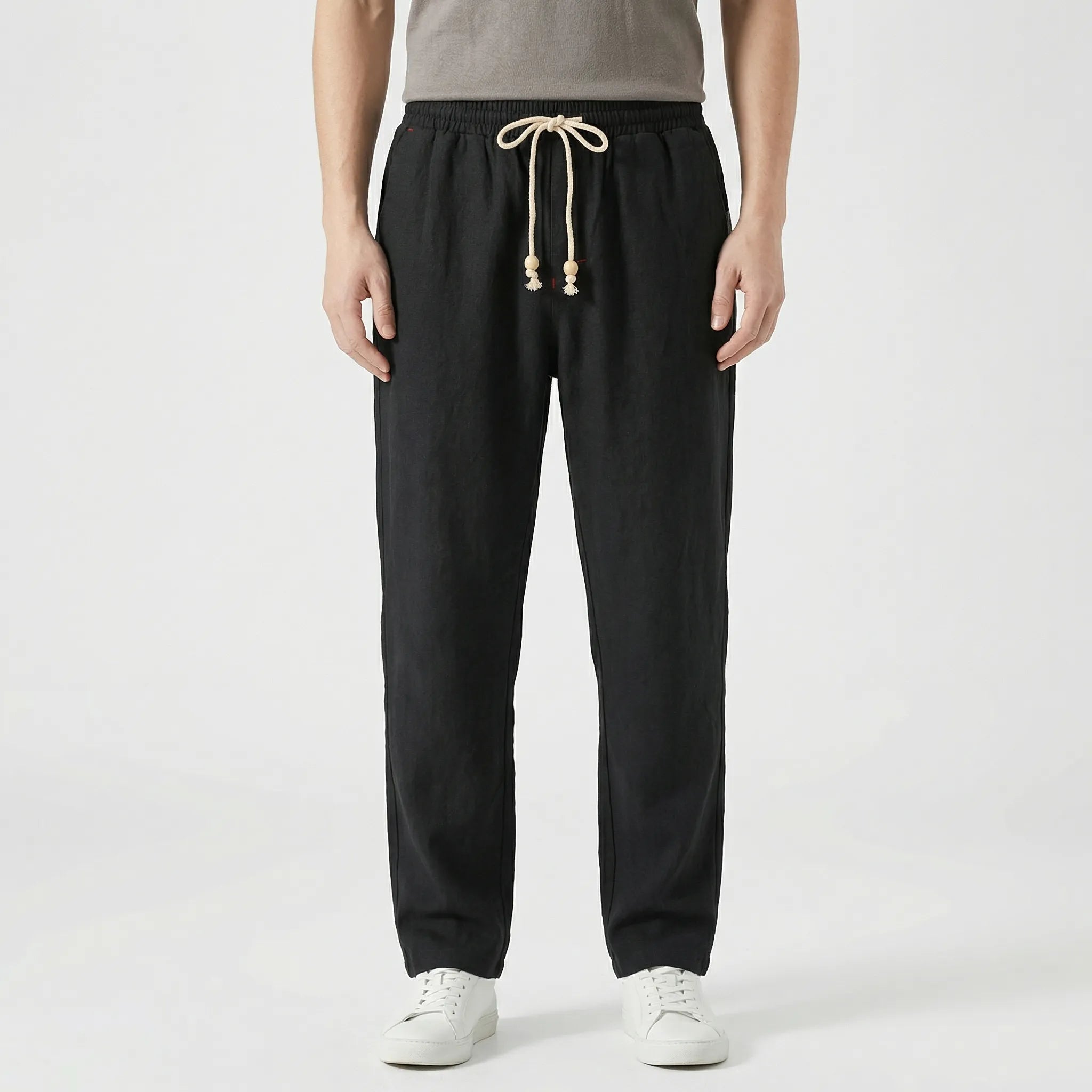 Navando | Rechte Broek Met Elastische Tailleband