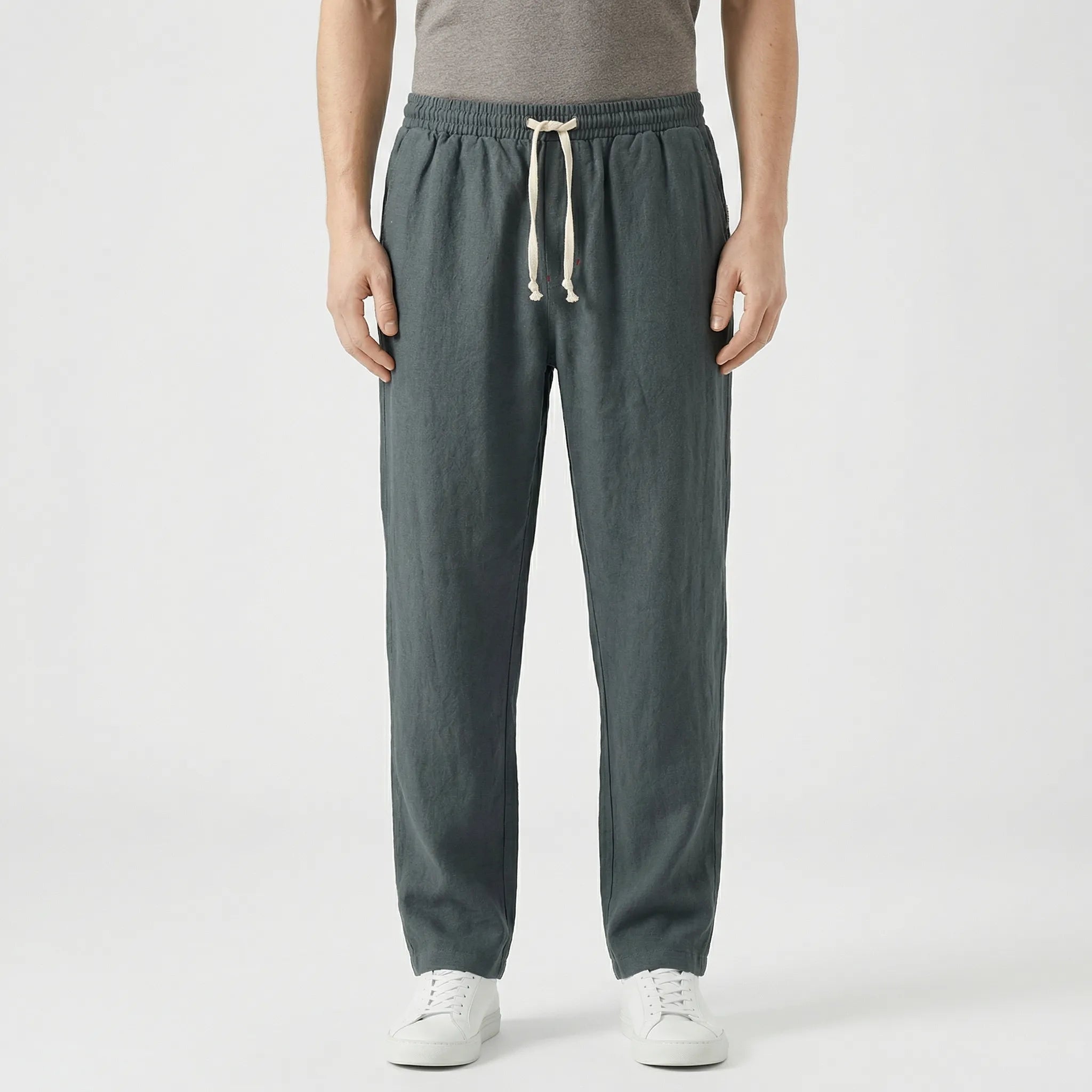Navando | Rechte Broek Met Elastische Tailleband