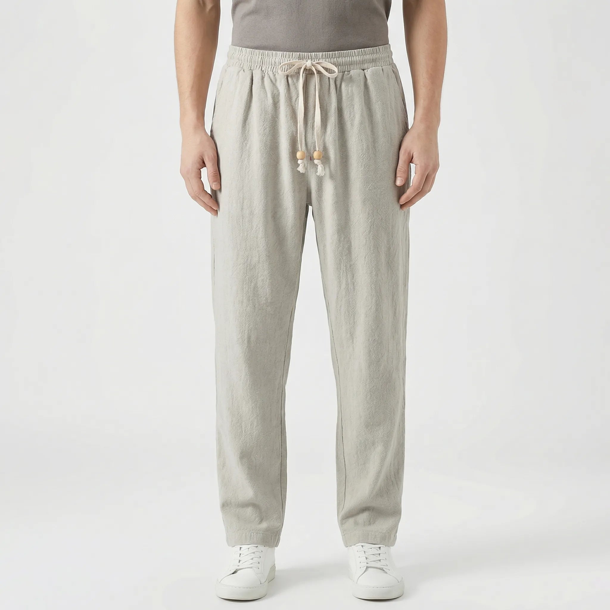 Navando | Rechte Broek Met Elastische Tailleband